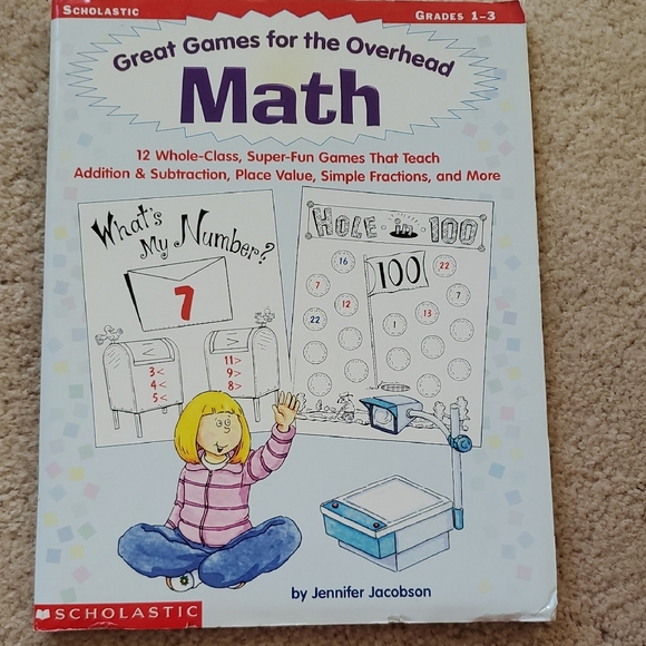 Scholastic Great Games for Math - Blue and Red Cover - Picture 1 of 4